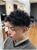 アップバング/メンズカット/大人メンズ/刈り上げショート