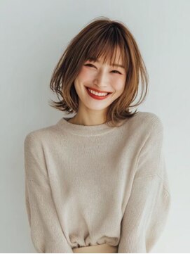 レリーオーファ 六甲(RelyOfa) ナチュラルショート×明るい白髪染め[六甲/白髪ぼかし]