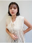 コテ巻き風ボブパーマ