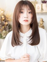 カバーヘア ブリス 上尾西口店(COVER HAIR bliss)&nbsp;ナチュラルブラウン透け感姫カットレイヤーTd1上尾20代30代40代