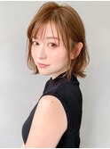 ワンカール艶感前髪こなれヘアオリーブグレー黒髪#216f1212