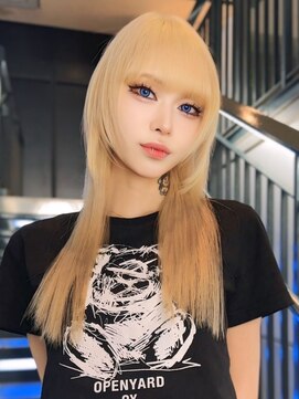 ジルバイジゼル(JILL by GiseL) ダブルカラー ハイトーン レイヤー 顔周りレイヤー ブリーチ