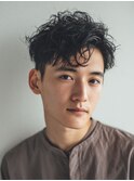 冬の大人フェザー◎メンズスパイラルパーマ×ツーブロック