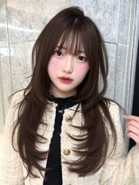 ロンドウル 熊本(Lond ulu)&nbsp;ミディアムヘア/暗めカラー/デザインカラー/韓国ヘア/髪質改善