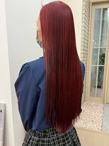 パークレーン アイス イヴェン(park lane ICI yeven)&nbsp;20代30代透明感カシスレッド×ストレートロングヘア