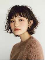 ヒマル 学芸大学(Himaru)&nbsp;黒髪/ボブルフ/ネビージュ/小顔/ワンレン/髪質改善/前髪