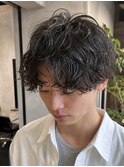 Men's/ミディアム/ウェーブマッシュ/ダークブラウン