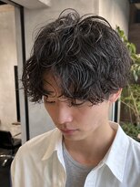 ローム 北花田店(Rome) Men's/ミディアム/ウェーブマッシュ/ダークブラウン
