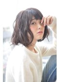 【ROUTEa】イルミナカラーで仕上げる透明感抜群ルーズボブ