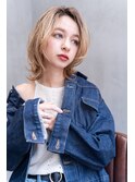 ACE ハイトーンブロンド×かきあげミディ