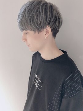 アンクー(Ankh) 【Ankh】ルーズマッシュ×グレーホワイト＃サイドパート