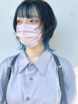 カリーナコークス 原宿 渋谷(Carina COKETH) インナーカラー/水色/ウルフカット/ケアブリーチ/ダブルカラー