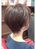 名古屋の美容室actif ミセス 大人 抜け感　丸みショート 小顔