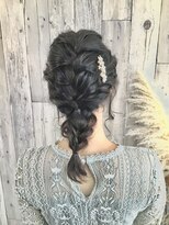 ヘアースペース ムーン(Hair Space MOON) 結婚式編みおろし、ハーフアップ、早朝OKイベント用ヘアーセット