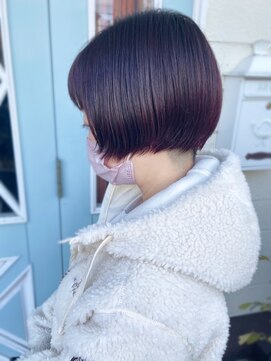 ランダーブルー(LANDER BLUE) かりあげショート/かりあげボブ/インナーカラー/ピンク