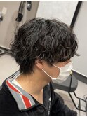 波巻きスパイラルパーマ波巻きウルフメンズウルフ