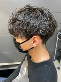 波巻きパーマツイストスパイラルパーママッシュメンズパーマ