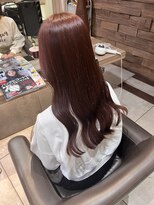 ヘアースタジオ エフ(Hair studio f) 茨木/暖色/ピンクブラウン/艶感カラー