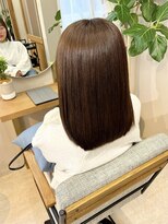 ウェルク(welc)&nbsp;黒髪グレーベージュレイヤーロング前髪パーマアッシュブラック