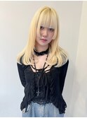 姫カット/ブロンドカラー