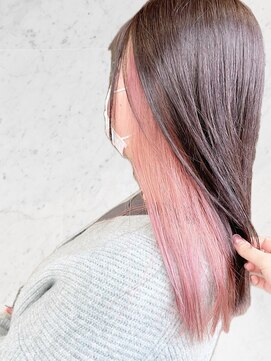 ブルー 盛岡店(BLUE) 黒髪/グレーベージュ/レイヤーロング/前髪パーマ