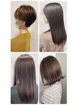 美容室フルール&nbsp;大人可愛い大人美人ふんわりカール小顔カットショコラアッシュ