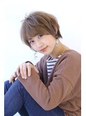 イメチェンローライトフォギーベージュ小顔ワンサイドショート
