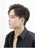 短髪フェザーショートビジネスアップバングジェントルショート
