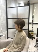白髪ぼかし/白髪改善カラー/ショート/透明感カラー/脱白髪染め