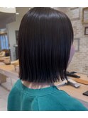 ぱっつん平行ボブ