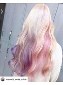 10代20代ladies☆エアリーロング/ピンクブラウン/アッシュ