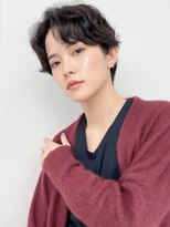 王道メンズショート☆無造作ツイストパーマセンターパート