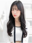 黒髪アースカラー韓国風巻きレイヤーロングc6上尾20代30代40代