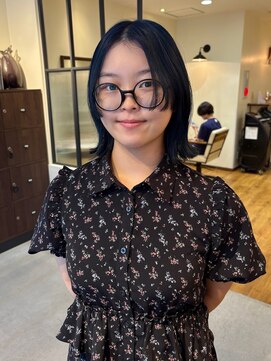 カグヤヒメ ドゥイ(kaguyahime doui) 姫カットネイビーカラーブルーブラック京都河原町四条烏丸