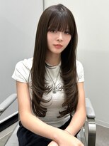 パルス ヨコハマ(PULSE yokohama)&nbsp;ロングレイヤーカット/韓国オンニ/内巻きワンカール/オリーブ