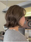 ブリーチなしダブルカラー赤み消しアッシュベージュ透明感