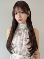 ソラ 広尾店(SORA)&nbsp;ロングレイヤー/顔周りカット/グレージュ