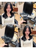 ★ブルーブラック／ブリーチなし／ミディアムレイヤーカット