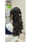 ハーフアップ