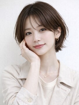 リリアーナ(LILIANA) 池袋 くびれボブ アッシュブラウン シースルーバング 大人ミディ