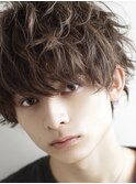 束感マッシュ×ナチュラルダウンパーマ｜メンズ