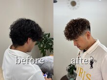 【似合わせ×メンズパーマ】トレンドを取り入れた再現性の高いメンズパーマ/担当：高崎凱
