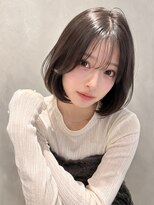 カバーヘア アカデミー 北浦和西口店(COVER HAIR ACADEMY)&nbsp;秋カラーブリーチなし韓国ボブ/内巻きボブダークブラウンp北浦和
