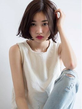 キープへアデザイン(keep hair design) 【keep hair design】黒髪×ブラントボブ【by 三橋】