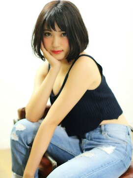 アンネル(An nelle) 【An nelle】黒髪前下がりボブ!