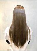 セミロング 自然な縮毛矯正