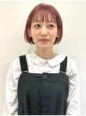 ミニボブ ピンクカラー