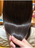 髪質改善　ダークブラウン　酸熱トリートメント