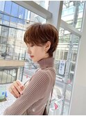 30代40代50代/丸みショート/マッシュショート/ブラウン