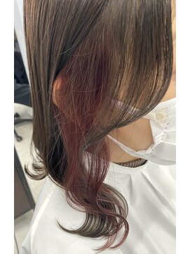 アオアクア バイ グルグル 小岩店(ao akua by GULGUL) ピンクイヤリングカラー×透明感カラー